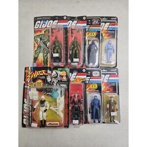 G.I. Joe Action Figures from 1994,2007,2020,2021 Carded Lot (8)